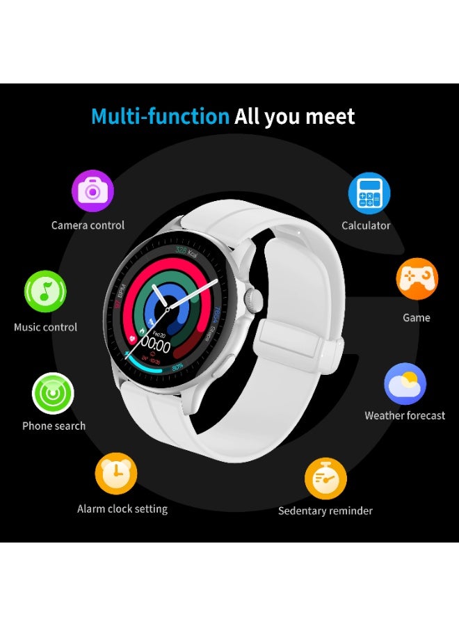 G-Tab GTR4 Smart Watch with Magnetic Strap, 1.39-Inch IPS Touch Display, Bluetooth Calling, Heart Rate & SpO₂ Monitoring, 23 Sports Modes, 1ATM Water Resistant, Android & iOS Compatible - Image 5